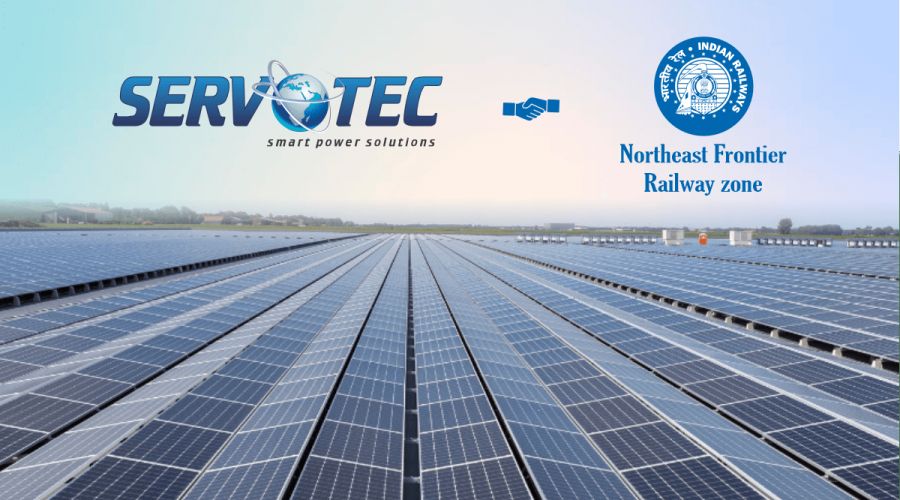 Servotech Bags 7.8 MW Solar Rooftop Order from Northeast Frontier Railway